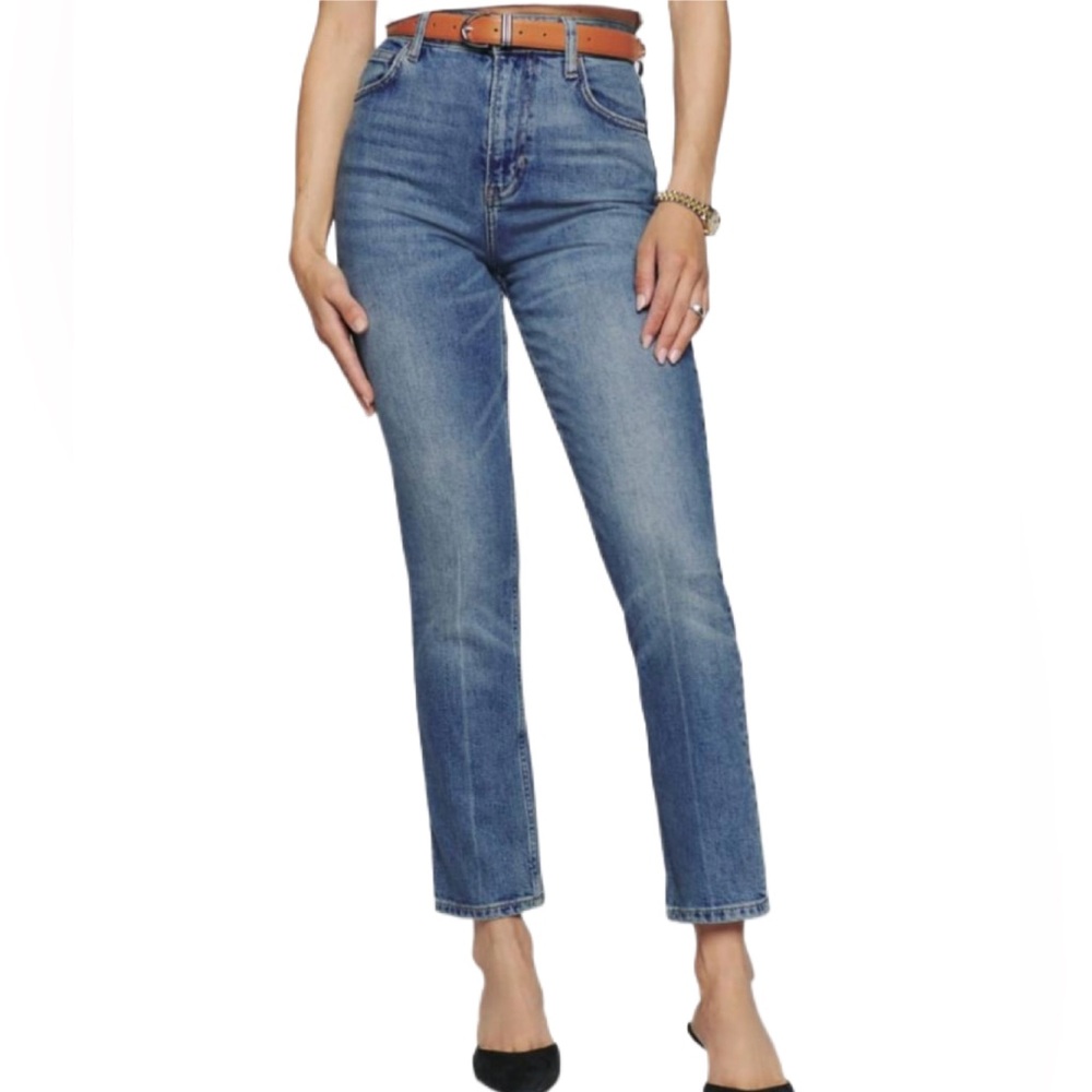NWT/Reformation Liza Ultra High Rise Straight Cropped Jeans/Size: 29 - Picture 13 of 16